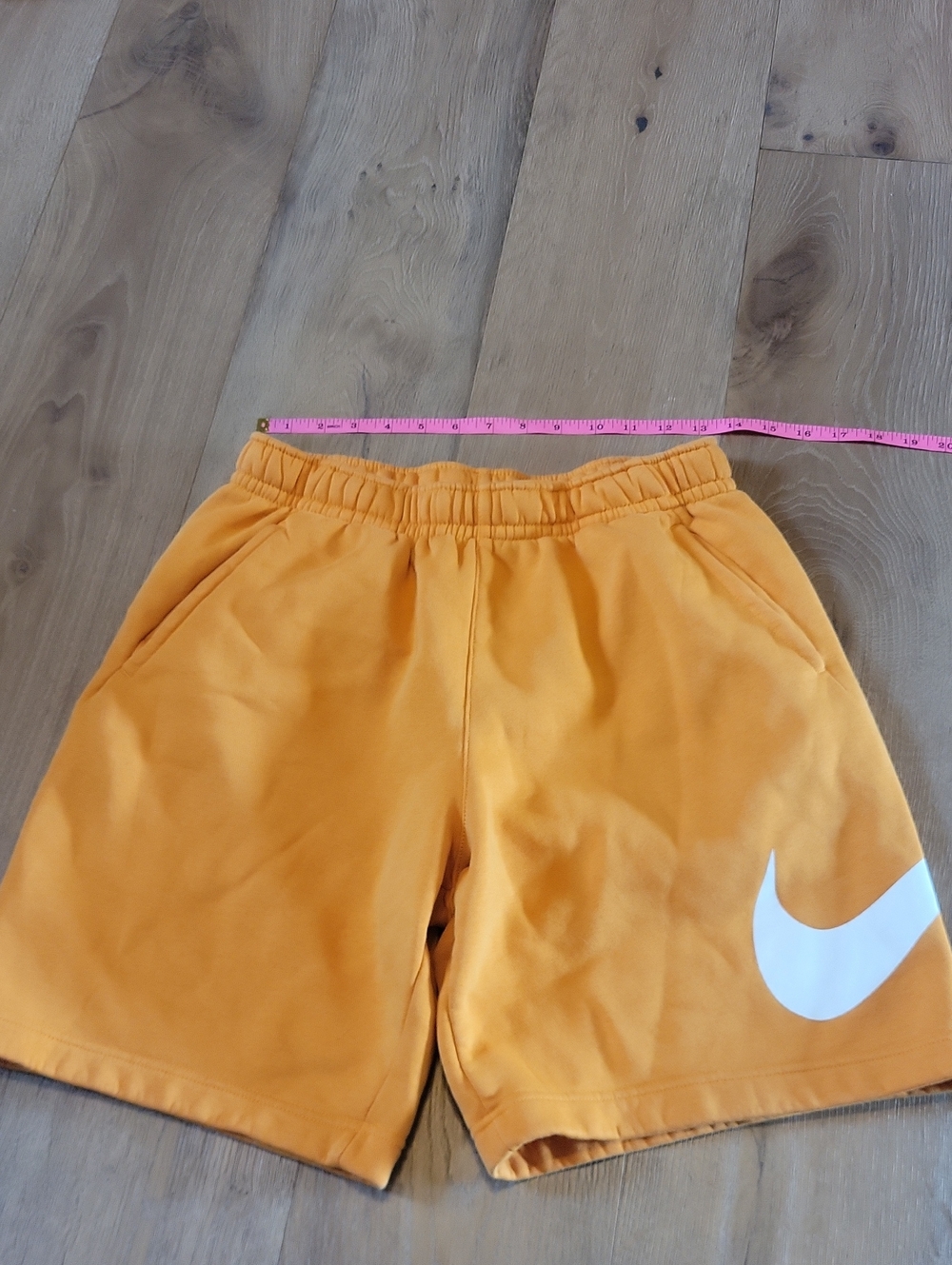 Nike Kids Orange Shorts with White Swoosh Size Med